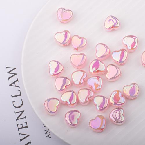 Perles acryliques imprimées , Acrylique, coeur, DIY, plus de couleurs à choisir Vendu par sac