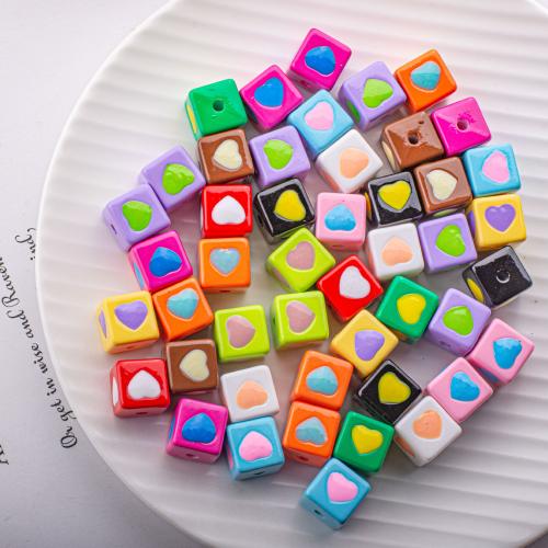 Acrylic Jewelry Beads, Square, DIY Approx 2.5mm 