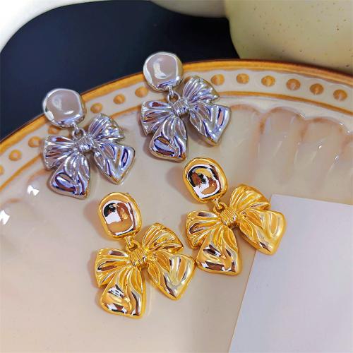Zinc Alloy Drop Earring, Bowknot, plated, fashion jewelry & for woman 
