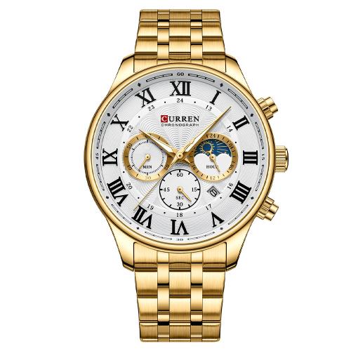 Men Wrist Watch, Glass, with 201 Stainless Steel, Chinese movement, Life water resistant & fashion jewelry & for man Approx 24 cm 