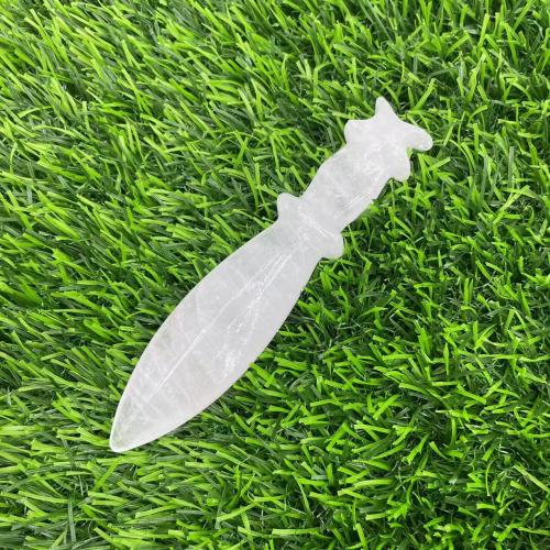 Gemstone Decoration, Natural Stone, Dagger, Carved, for home and office 120mm 