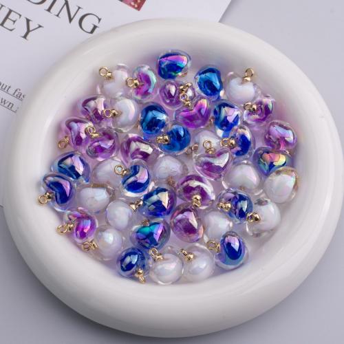 Plating Acrylic Beads, Heart, DIY 18mm 