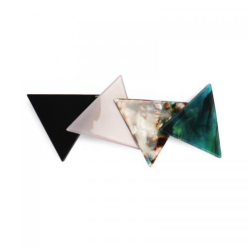 Hair Snap Clips, Acetate, Triangle, fashion jewelry 