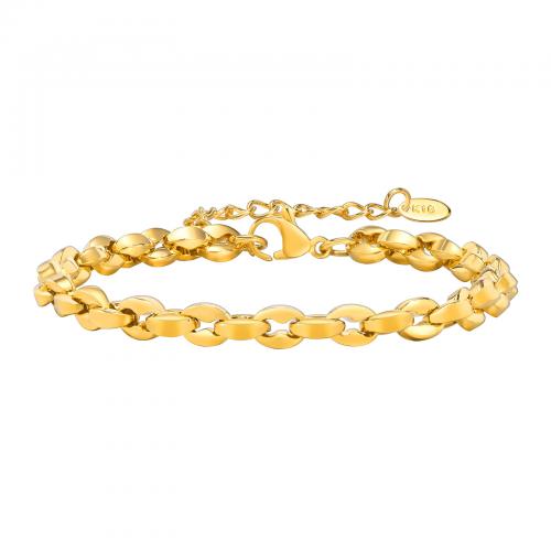 Bracelets en acier inoxydable, Acier inoxydable 304, Placage de couleur d'or, bijoux de mode & pour femme mm Environ 160-210 mm, Vendu par PC