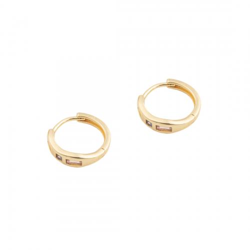 Brass Lever Back Earring Component, 14K gold plated, DIY & micro pave cubic zirconia Inner Approx 11.5mm 