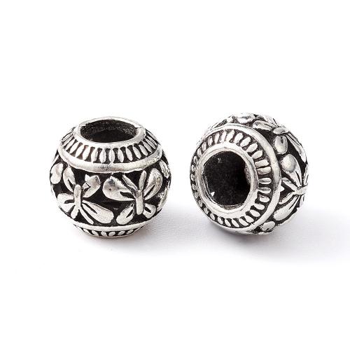 Zinc Alloy Large Hole Beads, antique silver color plated, DIY Approx [