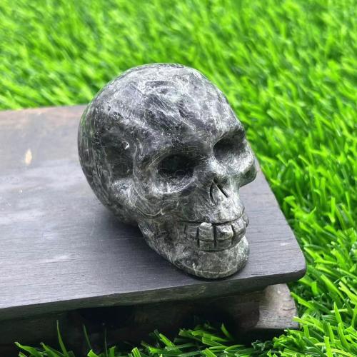Gemstone Decoration, Natural Stone, Skull, Carved, for home and office 50mm 