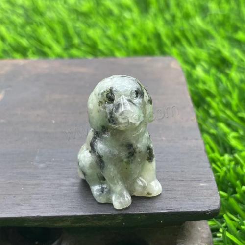 Gemstone Decoration, Natural Stone, Dog, Carved, for home and office 30mm 
