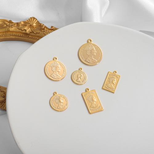 Brass Jewelry Pendants, plated, DIY golden 