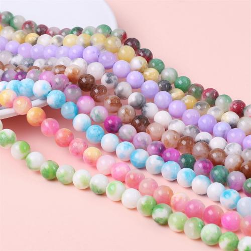 Dyed Jade Beads, Persian Jade, Round, DIY 8mm Approx 1mm, Approx 