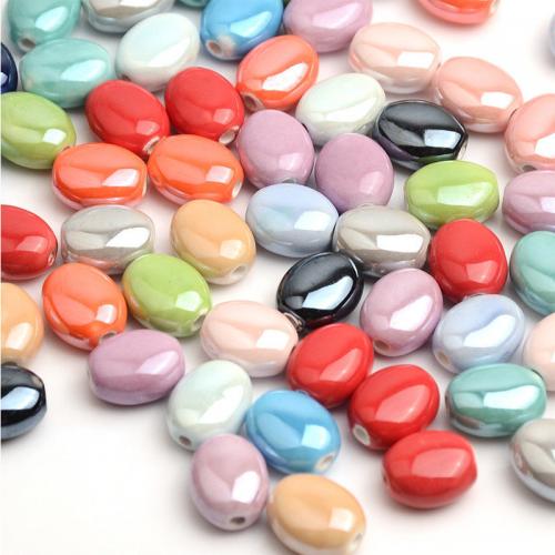 Placage Perle Porcelaine, ovale, DIY, plus de couleurs à choisir Environ 2.5mm Vendu par sac