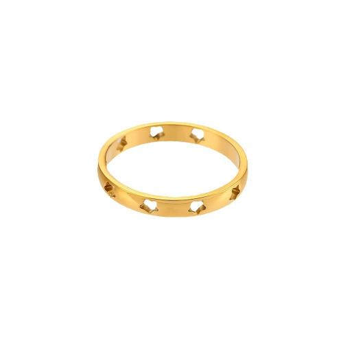 Stainless Steel Finger Ring, 304 Stainless Steel, 18K gold plated, fashion jewelry & for woman & hollow mm 