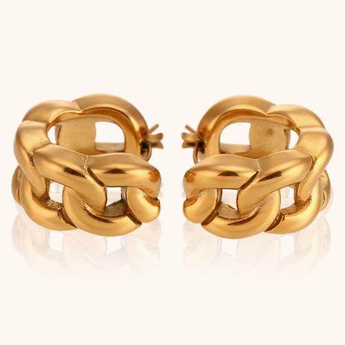 Stainless Steel Leverback Earring, 316L Stainless Steel, 18K gold plated, fashion jewelry & for woman & hollow 