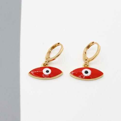 Evil Eye Earrings, Zinc Alloy, Horse Eye, fashion jewelry & for woman & enamel 