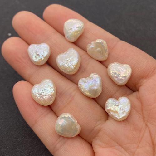 Natural Freshwater Pearl Loose Beads, Heart, DIY, white, 12mm 