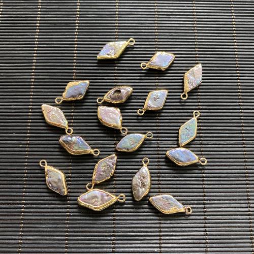 Colgantes de perlas de agua dulce, Perlas cultivadas de agua dulce, Rombo, Bricolaje, 9x20mm, Vendido por UD