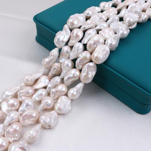 Baroque Cultured Freshwater Pearl Beads, DIY, white, aboutuff1a12-25mm Approx 38 cm 