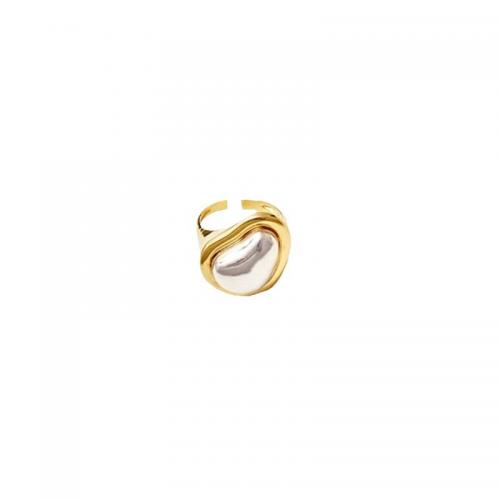Brass Finger Ring, plated, for woman, golden 