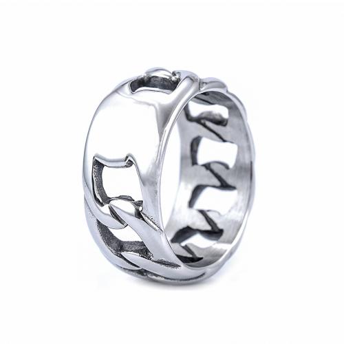 316 Stainless Steel Finger Ring, polished, Unisex & hollow, original color, US Ring 