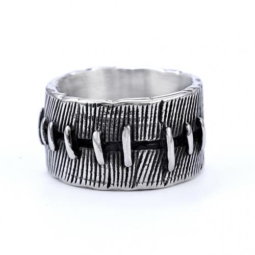 Titanium Steel Finger Ring, polished, vintage & for man, US Ring .5 