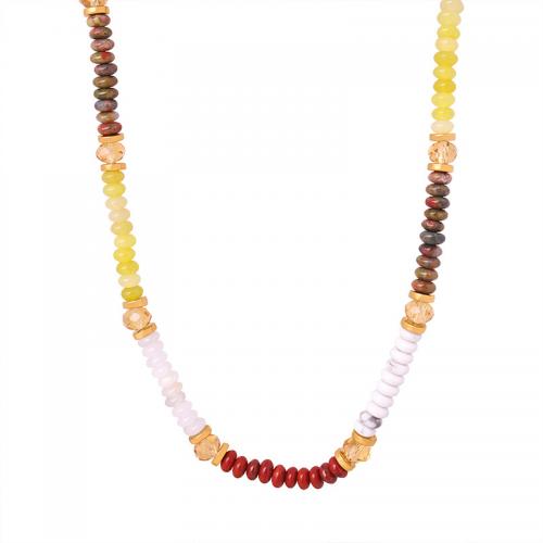 Gemstone Necklaces, Natural Stone, with 5cm extender chain, fashion jewelry & for woman Approx 40 cm 