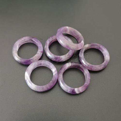 Anillo de dedo de cuarzo, amatista, Donut, para mujer, Púrpura, diámetro interior:aproximado 18mm, Vendido por UD