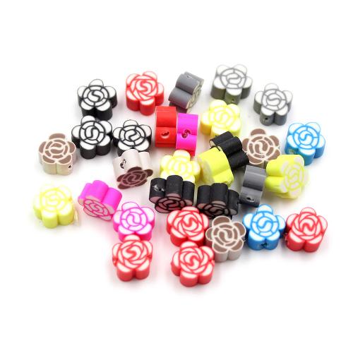 Flower Polymer Clay Beads, DIY Approx 2mm 