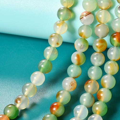 Perle Agate naturelle Malachite, agate malachite, Rond, DIY & normes différentes pour le choix, couleurs mélangées, Vendu par brin