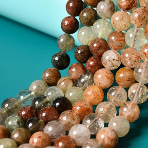 Perles Quartz rutile, Rond, DIY & normes différentes pour le choix, plus de couleurs à choisir, Vendu par brin