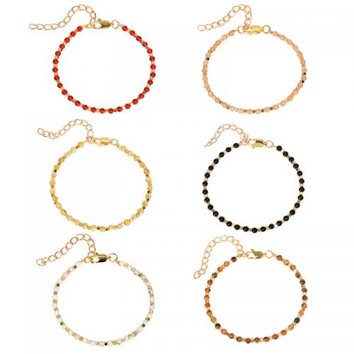 Bracelets en laiton, avec 7cm chaînes de rallonge, fait à la main, bijoux de mode & différents matériaux pour le choix & pour femme Environ 12 cm, Vendu par PC