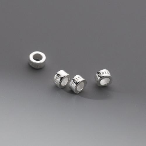 Perles intercalaires en argent , argent sterling 925, poli, DIY, argent Environ 2mm, Vendu par PC
