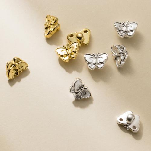Sterling Silver Spacer Beads, 925 Sterling Silver, Butterfly, plated, DIY Approx 2mm 