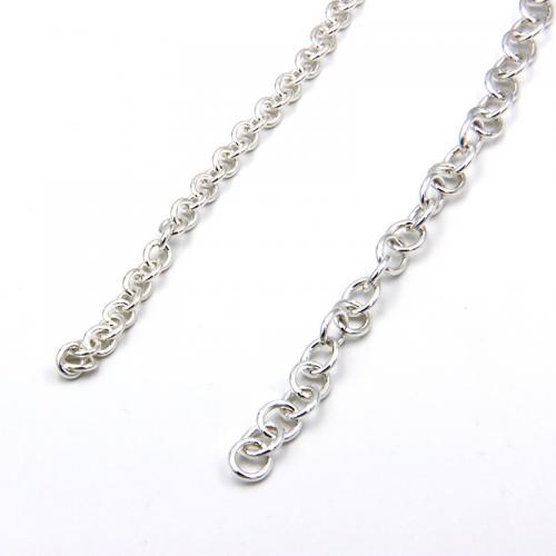 Cadena de la joyería de plata esterlina, plata de ley 925, pulido, Bricolaje & diverso tamaño para la opción & cadena Rolo, Vendido por g