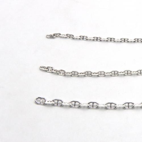 Cadena de la joyería de plata esterlina, Plata de ley 925, pulido, Bricolaje & diverso tamaño para la opción, Vendido por g