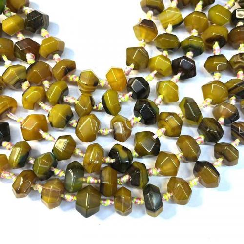 Achat Perlen, Vieleck, DIY, keine, 10x15mm, Länge:ca. 15 ZollInch, verkauft von Strang