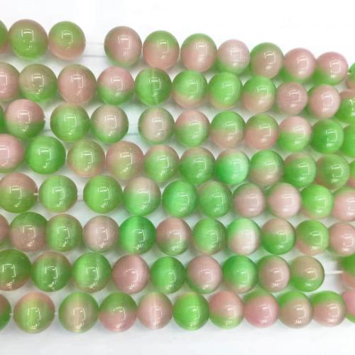 Cats Eye Beads, Round, polished, DIY mixed colors 