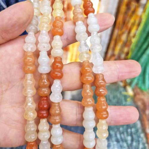 Einzelne Edelstein Perlen, Feuerzeug Imperial Jade, Kalebasse, poliert, DIY, gemischte Farben, 8x12mm, ca. 30PCs/Strang, verkauft von Strang