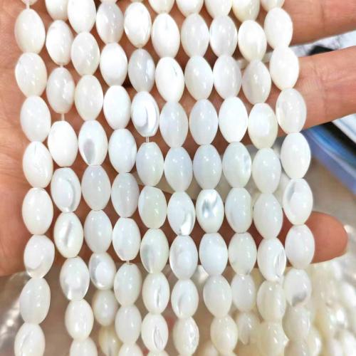 Turbanschnecken Perlen, Eimer, poliert, DIY & verschiedene Größen vorhanden, weiß, verkauft von Strang