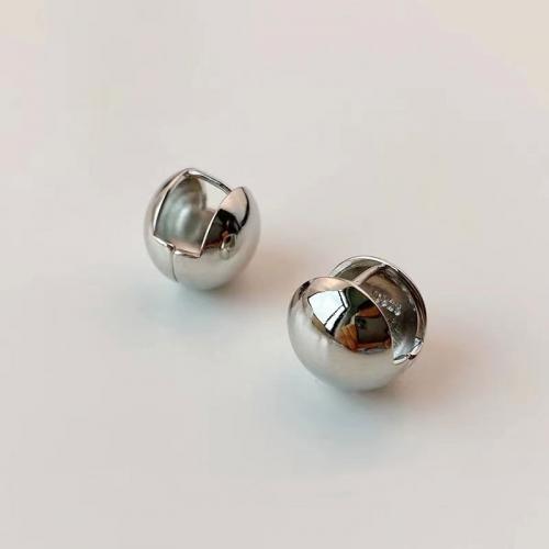 Brass Drop Earring, silver color plated, fashion jewelry & for woman, silver color 