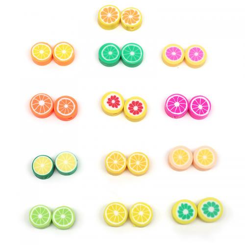 Fruit d'argile de polymère perles 
, fruitcéréale, DIY & styles différents pour le choix, plus de couleurs à choisir Environ 2mm Vendu par sac
