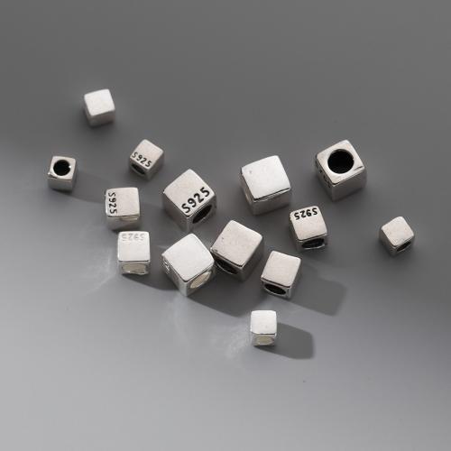 純銀製スペーサー・ビーズ, 92.5％純度シルバー, アンティーク仕上げ, DIY & 異なるサイズの選択, 無色, 売り手 パソコン