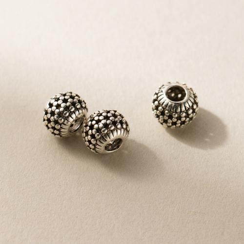 Sterling Silver Spacer Beads, 925 Sterling Silver, Antique finish, DIY, original color Approx 3.3mm 