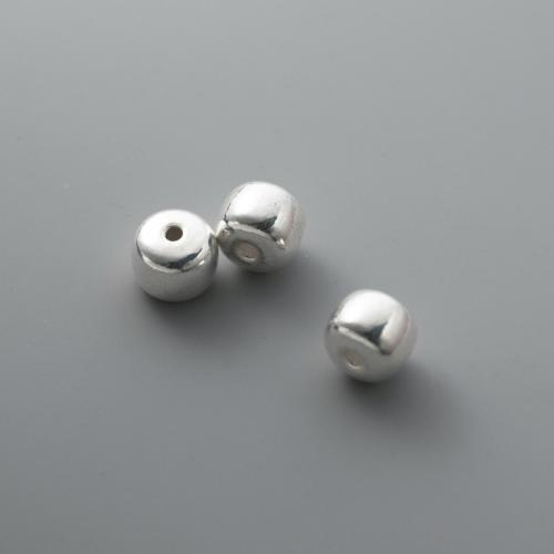 純銀製スペーサー・ビーズ, 92.5％純度シルバー, メッキ, DIY & 異なるサイズの選択, シルバー, 穴:約 1.3mm, 売り手 パソコン