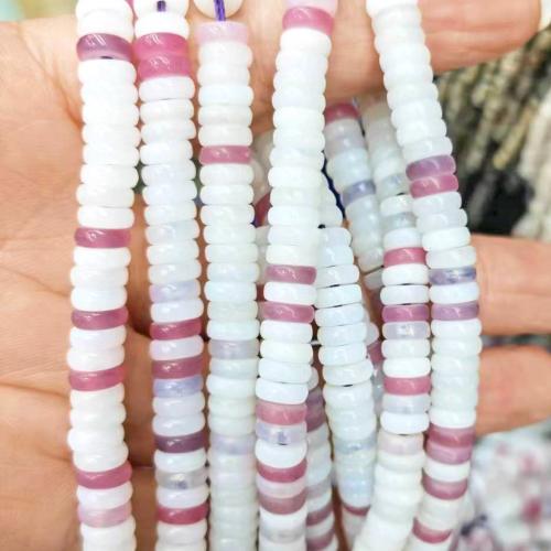 Single Gemstone Beads, Natural Stone, Flat Round, polished, DIY, mixed colors, 6mm, Approx 