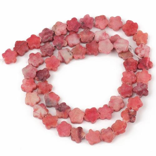 Single Gemstone Beads, Natural Stone, Flower, polished, DIY Approx 38 cm 