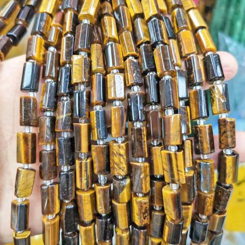 Tiger Eye Beads, Column, polished, DIY & faceted, mixed colors Approx 
