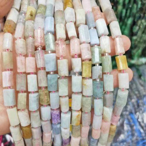 Perles de morganite, pilier, poli, DIY & facettes, couleurs mélangées Environ Vendu par brin