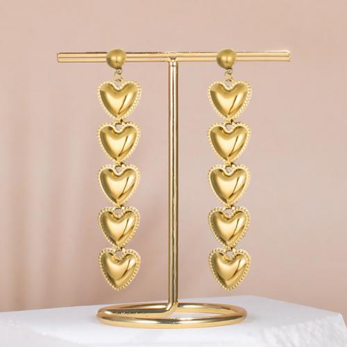 Edelstahl Stud Ohrring, 304 Edelstahl, 18K vergoldet, Modeschmuck & verschiedene Stile für Wahl & für Frau, verkauft von Paar