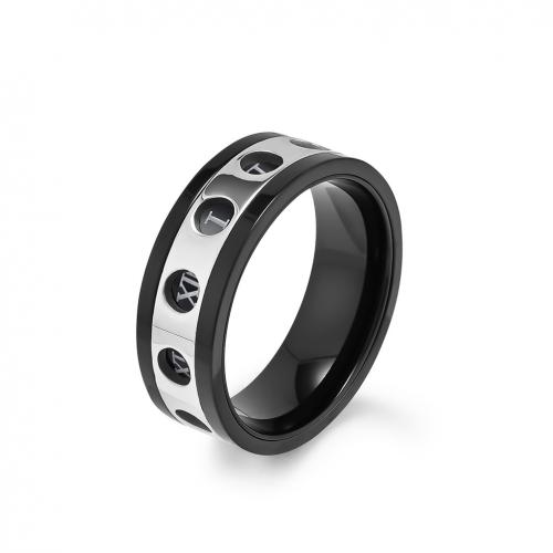 Stainless Steel Finger Ring, 304 Stainless Steel, fashion jewelry & rotatable & for man 8mm 