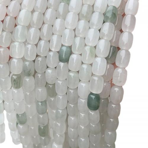 Einzelne Edelstein Perlen, Ice Jade, Eimer, poliert, Folk-Stil & DIY, 10x14mm, 28PCs/Strang, verkauft von Strang